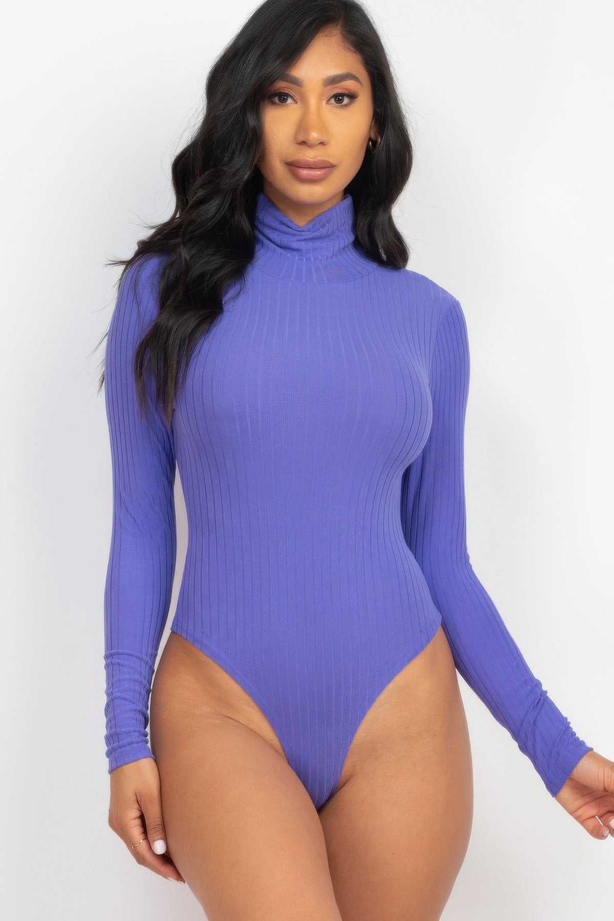 Ribbed Turtleneck Bodysuit