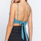 Back Ribbon Tie Cami Crop Top