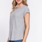 Short Dolman Slv Rib Knit Top