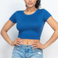 Short Sleeve Roundneck Crop Top