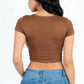 Short Sleeve Roundneck Crop Top