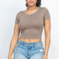 Short Sleeve Roundneck Crop Top