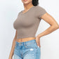 Short Sleeve Roundneck Crop Top