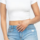 Short Sleeve Roundneck Crop Top