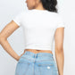 Short Sleeve Roundneck Crop Top