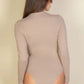 Solid Long Sleeve Round Neck Bodysuit