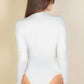 Solid Long Sleeve Round Neck Bodysuit