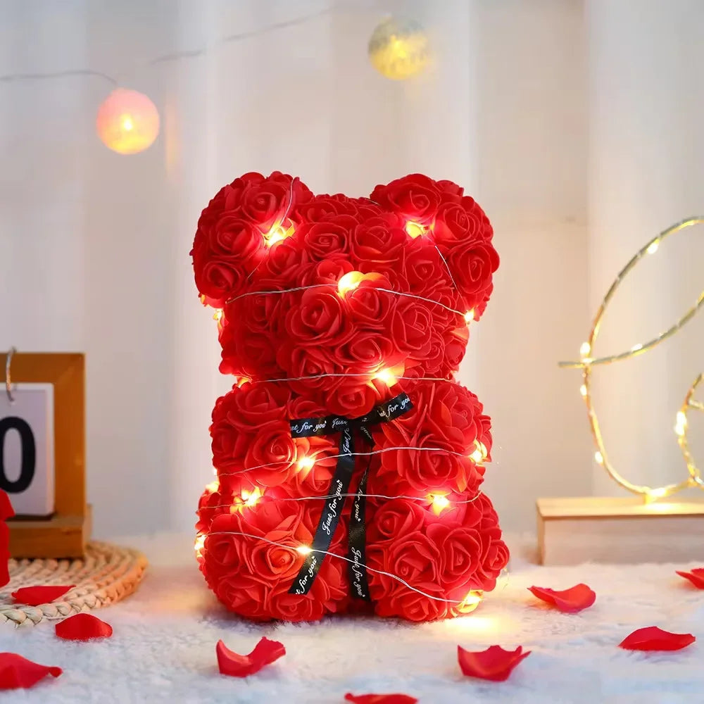 Luxury Rose Bear with Gift Box