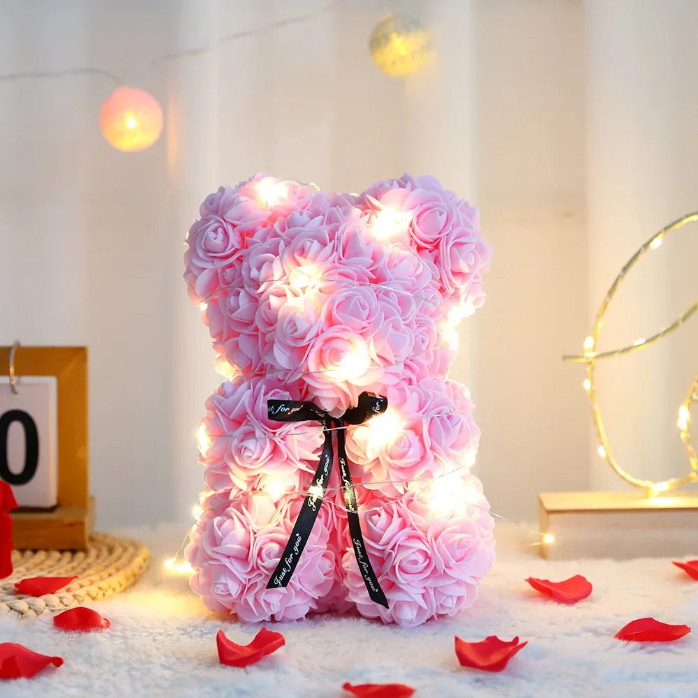 Luxury Rose Bear with Gift Box