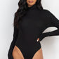 Ribbed Turtle Neck Long Sleeve Bodysuit