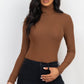 Ribbed Turtle Neck Long Sleeve Bodysuit