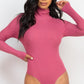 Ribbed Turtle Neck Long Sleeve Bodysuit