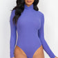 Ribbed Turtle Neck Long Sleeve Bodysuit