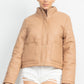 Mock Neck Quilted Jacket