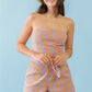 Plaid Cotton High Waisted Set