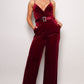 Samba Rhinestone Velvet Jumpsuit