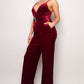 Samba Rhinestone Velvet Jumpsuit