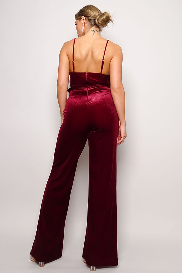 Samba Rhinestone Velvet Jumpsuit